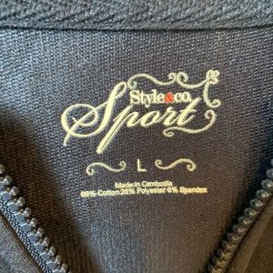 Style &Co Sport Navy zip up L